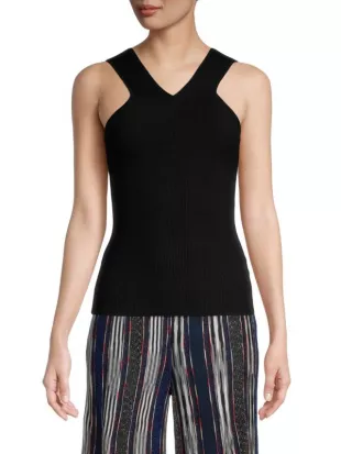 Esme Sleeveless Rib-Knit Top