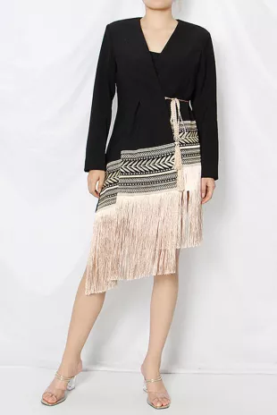 Asymmetrical Contrast Coat