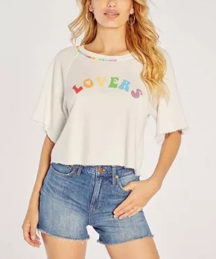 Vanilla & Vibrant 'Lovers' Proud Billie Crop Tee