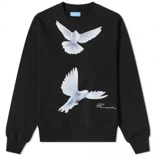 Flying Bird Crew Sweat Black