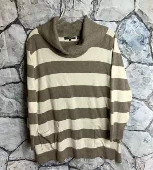 Striped Cowl Neck Sweater