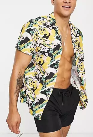 Shirt In Multi Graphic Print