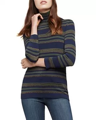 Harlee Striped Turtleneck Top