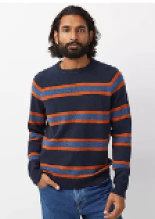 Recycled Lambswool Framed Stripe