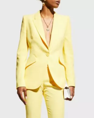 Classic Single-Breasted Suiting Blazer