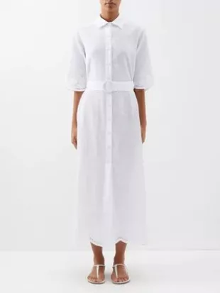 chinese dress ladies The Manuel Poplin Maxi Dress X-Small / Blue