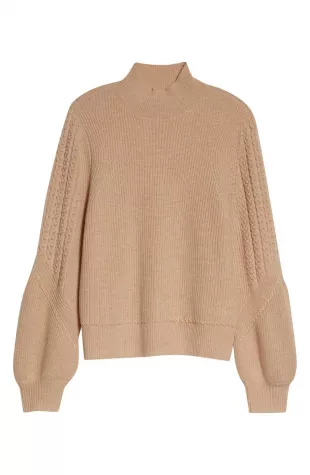 Monica Puff Sleeve Wool Blend Sweater