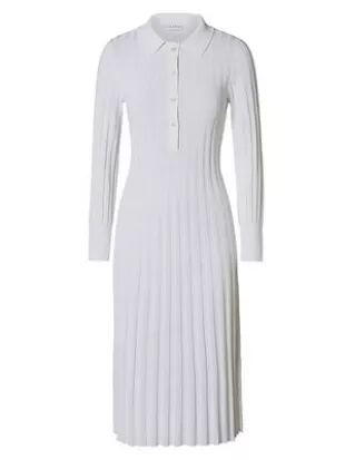 scanlan Théodore - Pleated Rib-Knit Dress