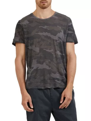Abstract Camo Print T-Shirt