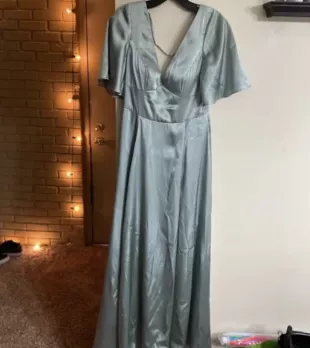 Sage green bridesmaid dress