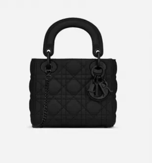 Mini Lady Dior Bag in Ultra Matte Black