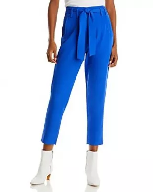 Twill Belted Ankle Pant