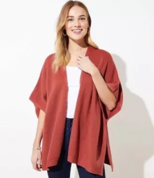 DK GREEN | WAFFLE OPEN CARDIGAN SWEATER