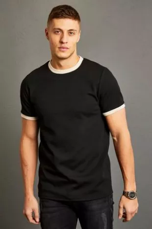 T-Shirt Habillé Et Cintré - Noir