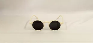 Norma Beige round Sunglasses 1920s 1930s style UV400
