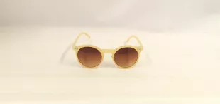 Paulina Beige round Sunglasses 1930s 1940s style UV400
