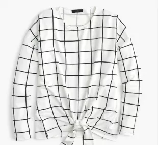 Tie Front Long Sleeve T-Shirt