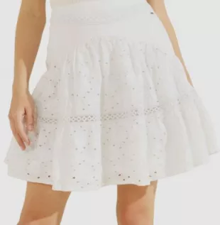 Sara Cotton Eyelet Mini Skirt