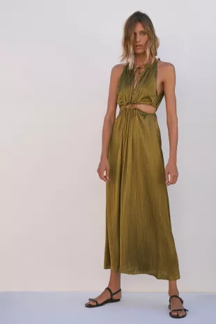 zara satin dress