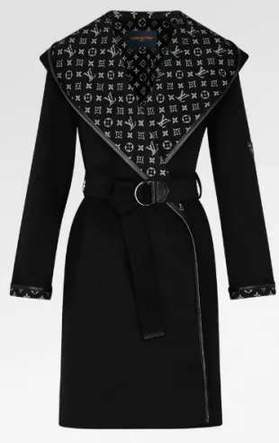 Louis Vuitton Hooded Wrap Coat worn by Heather Dubrow as seen in