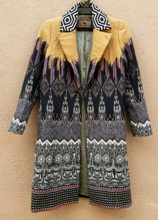 Milano Printed Wool Long Jacket