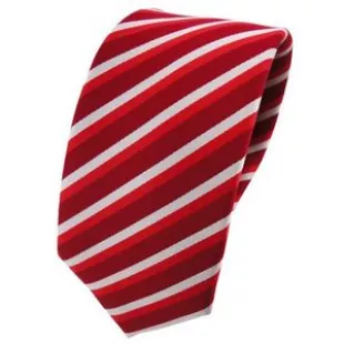 corbata estrecha - rojo la luz roja rojo-tráfico plata rayas