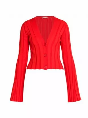 Stella McCartney - Cropped Ribbed-Knit Cardigan