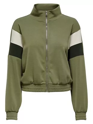 Scarlett Colourblock Zip-Up Knit Sweatshirt
