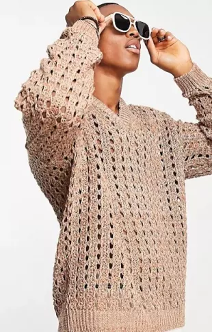 Knit Pointelle Sweater