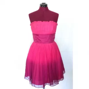 Ombre Strapless Pink and Purple Dress