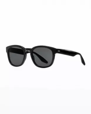Nelson Keyhole-Bridge Rectangle Sunglasses