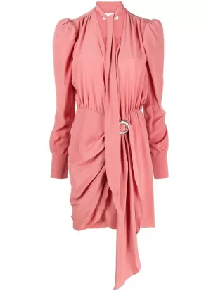 Draped Long Sleeve Dress