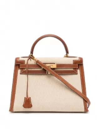 Hermes 1997 Pre-Owned Kelly 32 Sellier 2way Bag worn by Nicky Hilton  Rothschild as seen in Paris in Love (S01E07)