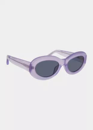 Lilac Oval Sunglasses