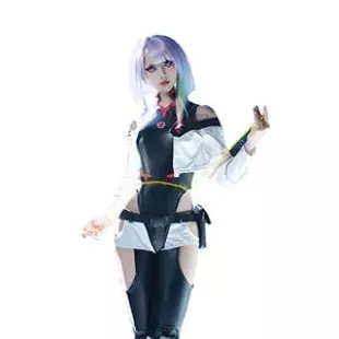 Anime Women Edgerunner Lucy Cosplay Costume Deluxe Punk Jacket Jumpsuit Halloween Outfit for Men(S-Lucy)