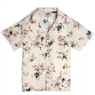 Naked and Famous - Aloha Shirt Silky Flowers Cream