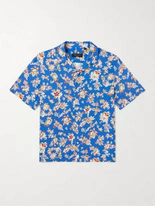 Floral Print Short-Sleeved Shirt