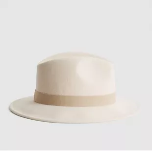 Ivory Ashbourne Wool Fedora Hat