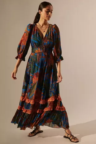 FARM Rio - Puff Sleeve Maxi Dress