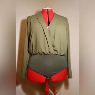 Green Wrap Bodysuit