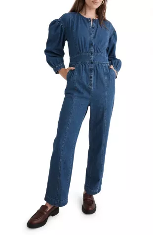 Madewell - Straight Leg Stretch Denim Jumpsuit