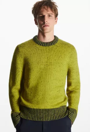 Mohair And Wool Blend Crew Neck Jumper
