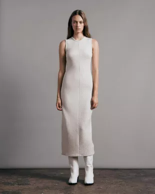 Asher Ribbed-Knit Midi Dress