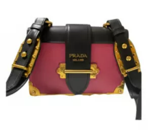 Leather Cahier Prada Handbag