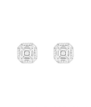 Henri Bendel - Asscher Cut Crystal Stud Earrings | Henri Bendel