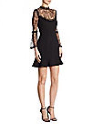 NICHOLAS   Lace Crepe Mini Dress