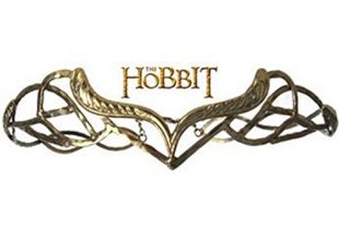 Couronne Elrond Bilbo Le Hobbit Diadème Doré Collection Tolkien Le Seigneur des Anneaux Haute Qualité