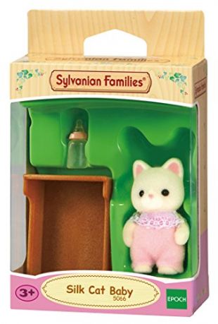 SYLVANIAN FAMILIES-Le bébé Chat Soie Mini-poupées et Accessoires, 5066, Multicolore, Norme
