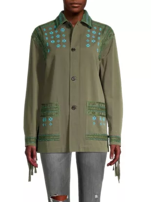 Embellished Fringe Jacket