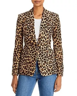 Frame - Classic Velvet Leopard Blazer